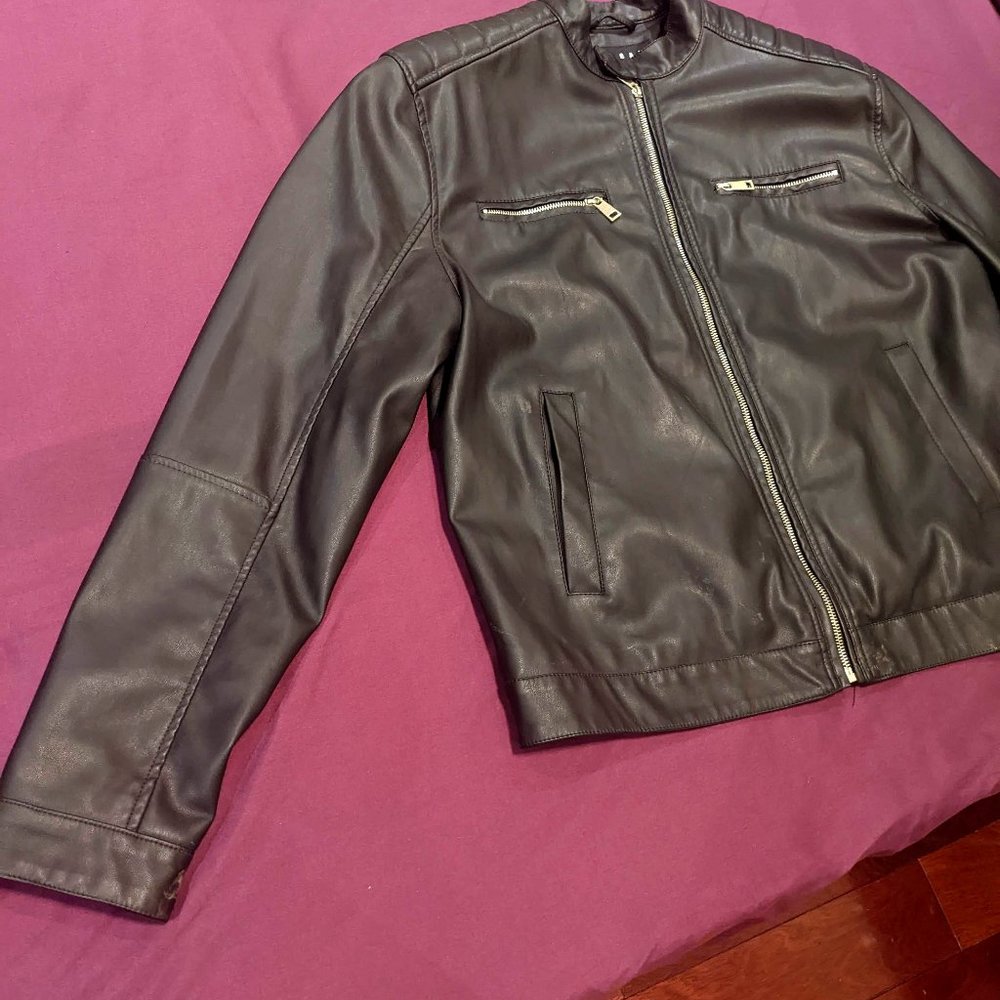 Men's Urban Black Leather Jacket (L/G)